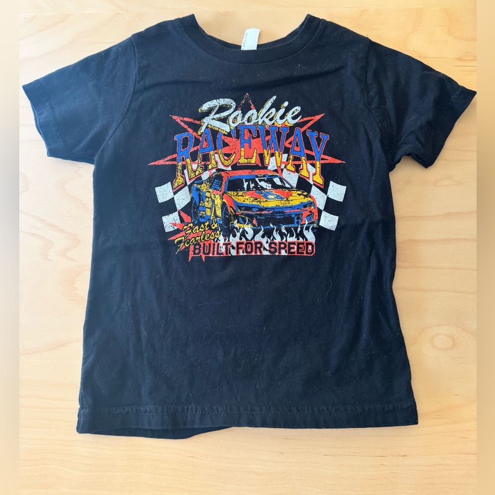 Mini + Mine Rookie Raceway Graphic Tee Unisex Boys Girls matching